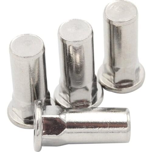 100/50PCS M4/M5/M6/M8/M10 Stainless Steel Close End Flat Head Half Semi Hex Hexagon Rivet Nuts Set Insert Reveting Multi Size
