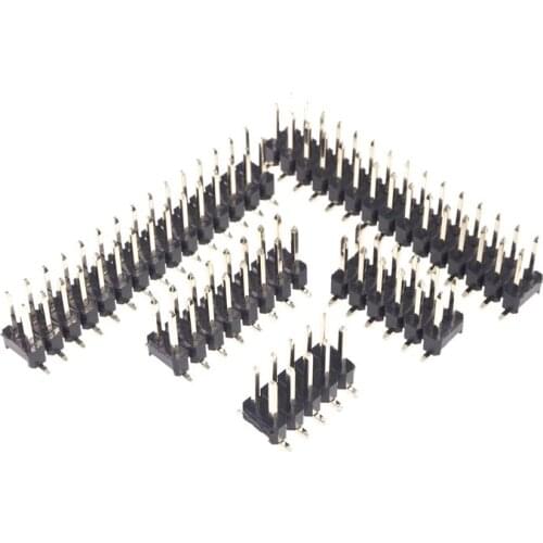 1000 Pcs 2.54 MM SMT Pin Header Male Dual Row Surface Mount Straight PCB SMD/SMT 4 6 8 10 12 14 16 20 26 30 44 50 60 68 80 Pole