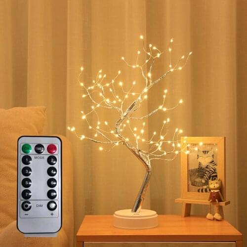108LED Touch Night Light USB Colorful Christmas Tree Lights Lamp Starry Fairy Lights For Kids Bedroom Home Decoration Tree Light