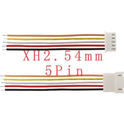 26AWG Cable 5 Pin JST XH 2.54 Pitch 2.54mm Male Female Plug Jack Socket Terminals Docking Cable Wire Connector 200mm