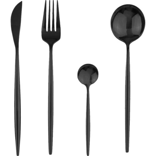 4pcs 2pcs Knife Fork Spoon Tableware Colorful Dinnerware Set 304 Stainless Steel Mirror Silverware Flatware Gold Cutlery Set