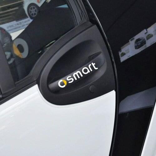 Aliauto 2 X Reflective Car Door Handle Sticker and Decal Accessories for Smart Fortwo Forfour