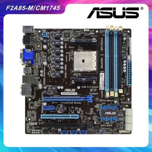 Original Used Motherboard For ASUS F2A85-M/CM1745/DP-MB desktops AMD CPU Socket FM2 DDR3 Motherboards Computer Accessories