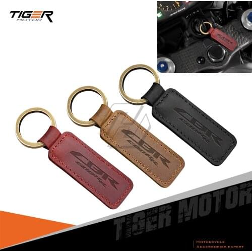 For Honda CBR600RR CBR 600RR Motorcycle Keychain Cowhide Key Ring