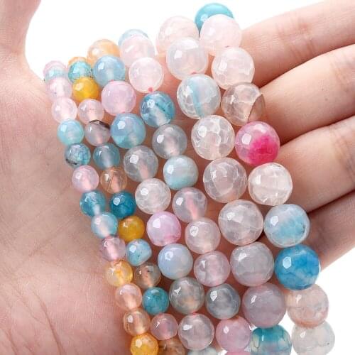 Natural Faceted Morganite Stone Bead Loose Spacer Beads for Jewelry Making DIY Charm Bracelet Necklace Accessories 4/6/8/10/12mm