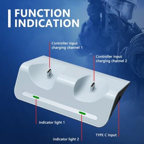 Fast Charging Base Handle Type C Usb C Interface Dual USB Charger stand for ps5 controller