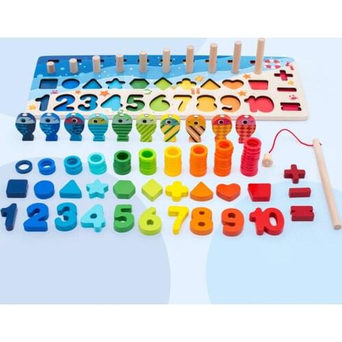 Wooden Montessori Educational Toys For Children Kids Early Learning Infant Shape Color Match Board Toy For 3 Year Old Kids Gift