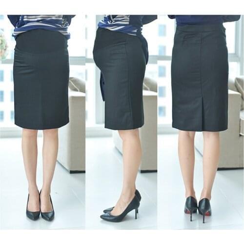 Elegant Maternity Skirt Spring Lady Pregnancy Office Clothing Uniform Pregnant dress Hight Waist Belly Band Pencil Skirt
