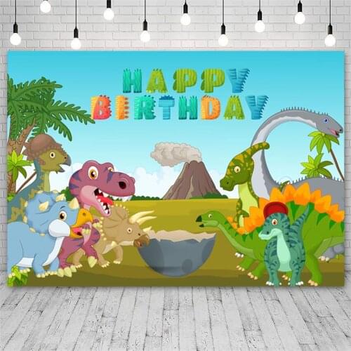 Mehofond Birthday Photography Background Forest Jungle Party Dinosaur Volcano Boy Backdrop Fond Studio Photocall Photozone Decor