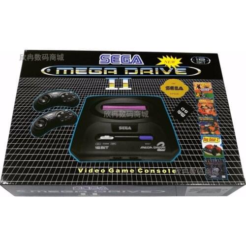 New Customize 16bit Sega Mega Drive MD2 support SD card 8GB Video Game Console Player Retro Video Game Console with 2 Controller