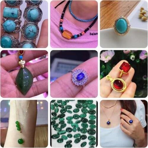 Personalized customization Naked jewels natural gemstones bead bracelet men necklace ring earrings for women order special link