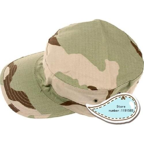 US Military Army hats soldiers cadet sun-shading outdoor riding sun cap Three Desert Camo