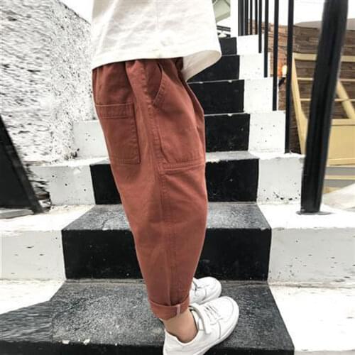 Hot Pants Kids Clothes Boys 8 To 12 Kids Boys Casual Mid Waist Pants Spring Autumn Fashion Solid Color Baby Boy Long Trousers