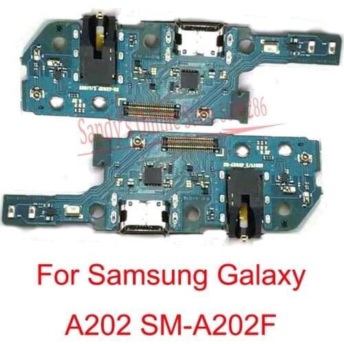 Original USB Charger Charging Port Connector Board Dock Flex Cable For Samsung Galaxy A202 A202F SM-A202F Repair Parts