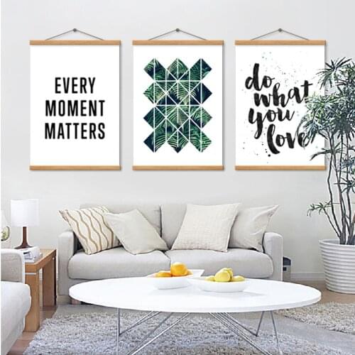 Nordic Decoration Home Green Plants Canvas Painting Geometric Wall Picture for Living Room Abstract Pop A4 Art Posters Prints
