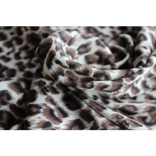 145cm width chiffon fabric leopard print pattern for skirt and scarf CH7583 opaque