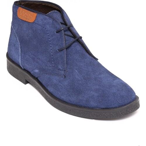 Blue Suede Mens Boots Wessi