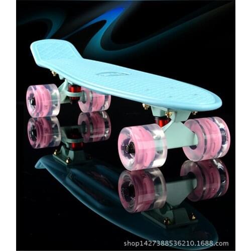 22-Inch Fish Skateboard Novice Walking Single-Tilt Skateboard Children Or Adults Brush Street Men and Women Four-Wheel Scooter