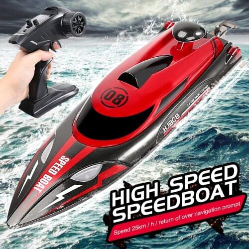 New 2.4G High Quality RC Boat 25KM/H Capsize Reset High-Speed Remote Control Racing Boat Waterproof Water Speed Boat Childs Toy