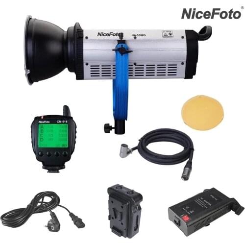 NiceFoto HA-3300B 330W 5500K Daylight COB LED Video Light Film Light CRI 97+ 36000LM Super-Cooling With APP 2.4G Remote Control