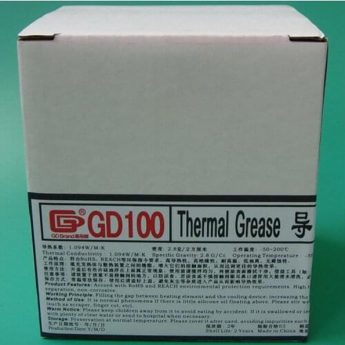 High-conductivity GD100 thermal grease silicone cooling gel white net weight 1 kg large can