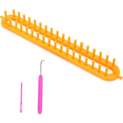 Weaving Loom Knitting Kit Plastic Pompom Sock Hat Scarf Scarves Maker Plastic Long Handle DIY Weaving Tool