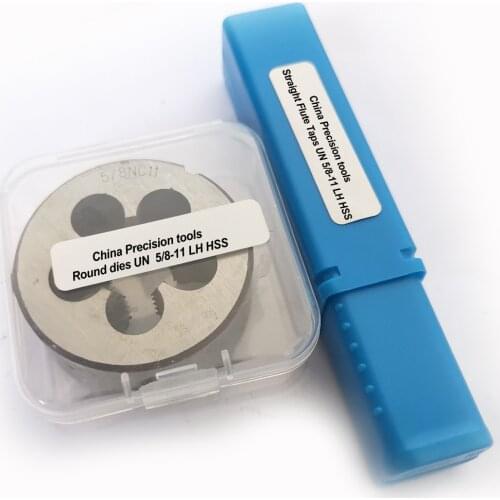 2pcs Unified Screw thread Left Hand tap and die set UNC 5/8 UNC5/8-11 5/8-11 LH machine taps Dies sets UNF 5/8-18 UNF5/8-18