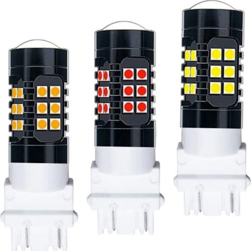 1PCS T25 3157 P27/7W 3156 3057 3456 P27W Super Bright 1200Lm 3030 LED Car Turn Signals Brake Lamp Motor Daytime Running Light