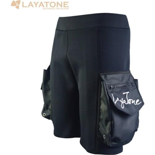 New Layatone 3MM Neoprene Wetsuit Shorts Mens Scuba Diving Shorts Fishing Surfing Snorkeling Shorts With Pocket Diving Shorts
