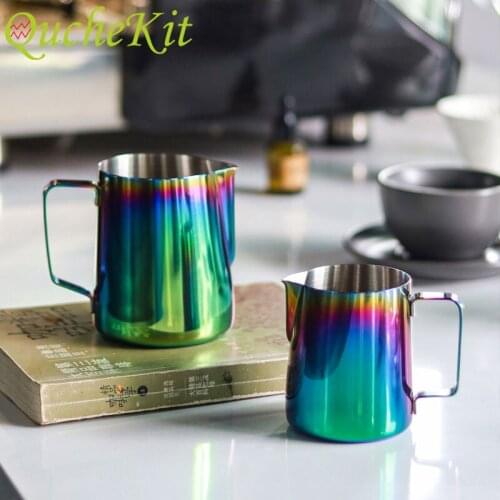 350/600ml Stainless Steel Milk Frothing Pitcher Coffee Pitcher Pull Flower Cup Espresso Milk Cafe Cappuccino Latte Frothing Art