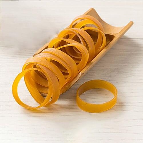 500g Yellow Elastic Rubber Bands Sturdy Stretchable Packaging Band Loop O Rings Width 1/1.4/3/4/5/10mm For Home School Office