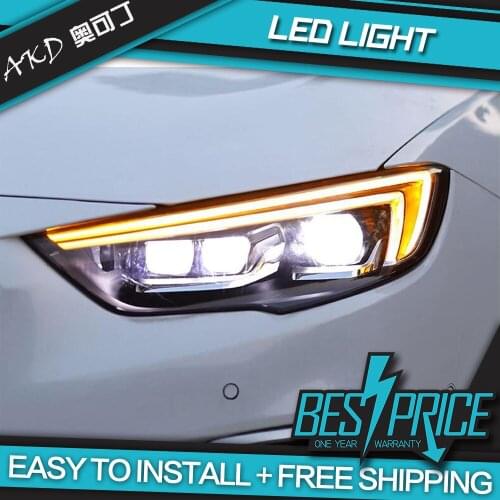 AKD Car Styling for Opel Buick Regal Headlights 2017-2019 Regal LED Headlight LED DRL Hid Head Lamp Bi Xenon Accessories