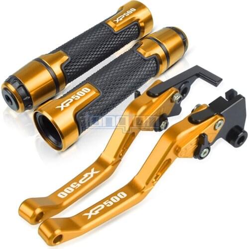 For YAMAHA XP500 2010 2011 Motorcycle aluminum Accessories Handle Grips Handlebar for XP500 2010-2011 Short Brake Clutch Lever