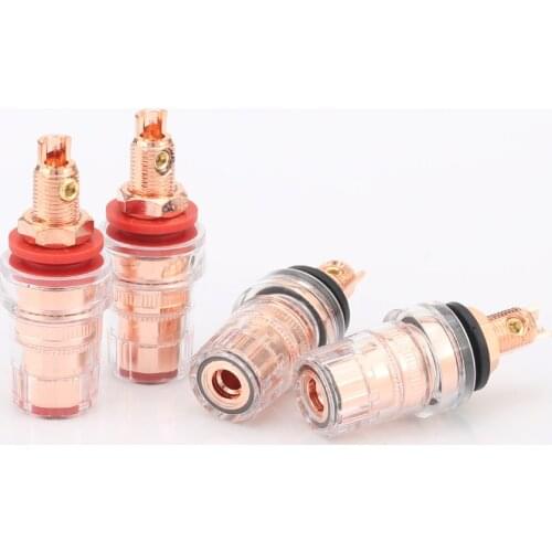 Audiocrast 99.9998 Purity copper Binding posts speaker connectors Crystal Pure Copper Binding post speaker panel