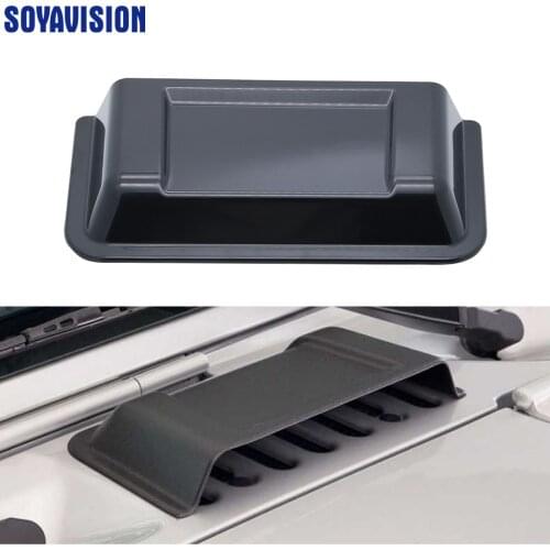 CAR-STYLING Air Intake Caps Rain Shield For Jeep Wrangler JK 2007-2017 ABS Black Hood Scoop Vent Cover