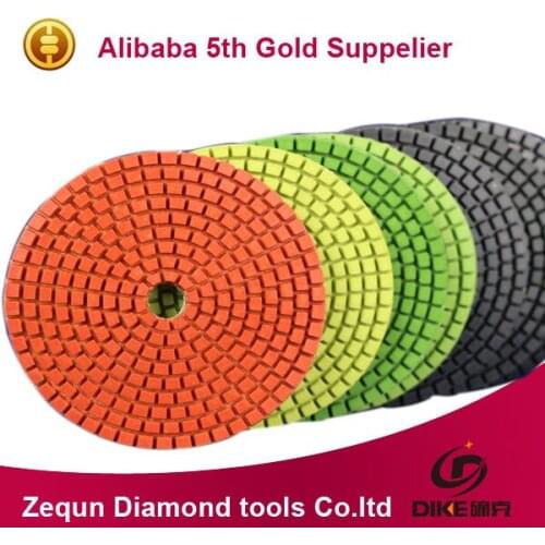 Free shipping Premium Wet 4"(100mm) with 2.5mm flexible wet angle grinder polishing pads for Granite and Marble