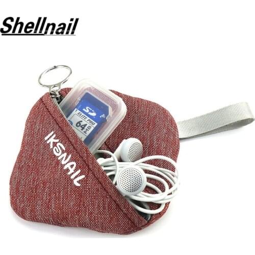 Shellnail Portable Earphone/Coin Wallet Bag For Wireless Headphones Key Dollar Money Storage Bag For Earphone Charging Cable