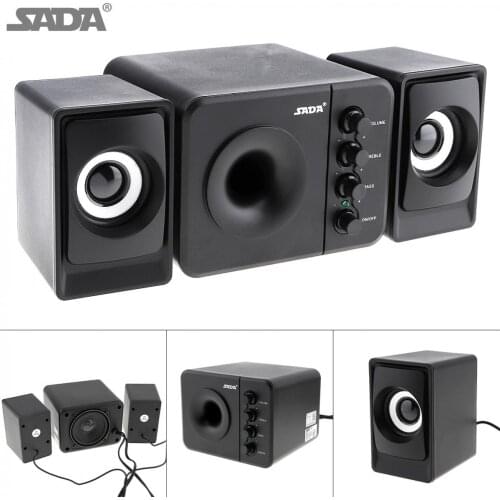 D-205 USB2.0 Subwoofer Computer Speaker with 3.5mm Audio Plug and USB Power Plug for Desktop PC / Laptop / MP3 / Cellphone / MP4