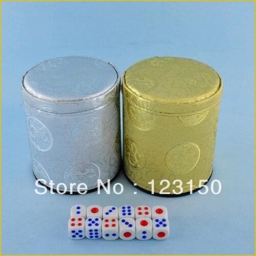 DC-006 Dice Cup in golden and Silver, Dragon Design
