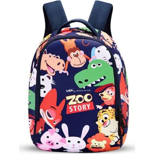 Childrens school bag kindergarten 1-3 years old boys and girls toddler bags cartoon backpack neoprene children backpackKM12013