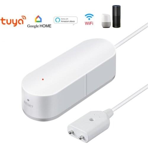 Home Wall-mounted Tuya WiFi Water Immersing Sensor Flood Water Leak Sensor Detector Alarm Security Soaking Sensor Dropship