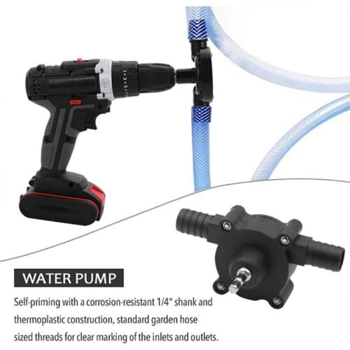 Electric Drill Drive Water Pump 1/4' Shank Self Priming Oil Fluid Transfer Tools