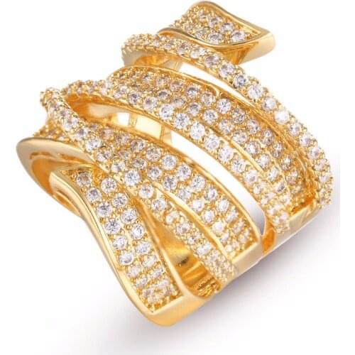 GrayBirds New Fashion Luxury Big Rings With AAA Cubic Zirconia Finger Ring High Quality Engagement Rings For Girl MLR008