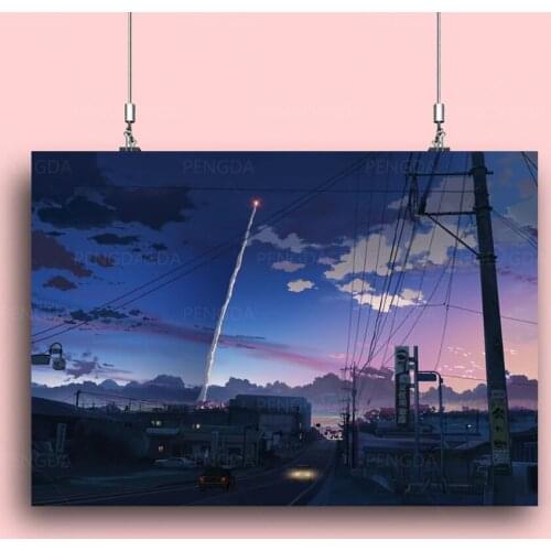 HD Print Sunset Landscape Canvas Painting Modular Voices of a Distant Star Pictures Home Decor Wall Art Anime Poster Living Room