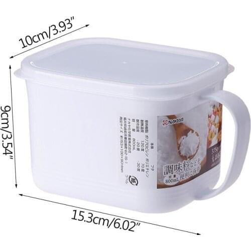 Japanese Refrigerator Crisper Kitchen Sealed Spice Box Storage Container Plastic Box Kitchen Items Seasoning Organizer