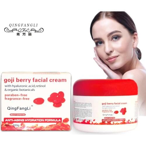 100G qingfangli Berry facial cream Goji cream to rejuvenate skin whitening Anti wrinkle anti aging wolfberry cream skin care