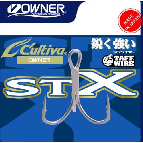 OWNER Cultiva STX-58ZN 11740 Fishing Hook High Steel Carbon Material Treble Super Anti-rust Fishing Hook Round Folded Saltwater