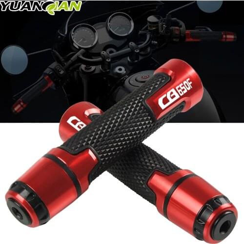 Motorcycle Hand Grips 7/8" 22mm CNC Aluminum Rubber Gel Handle Grip for Honda CB650F CB 650 F CB 650F 2014-2016 CB650R CB 650R