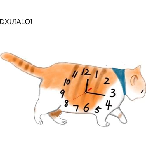 Cat-shaped wall clocks, silent wall clocks decorated houses, Christmas gifts Yoro