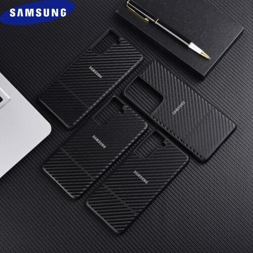 Original Samsung Carbon Fiber Cover For Galaxy S21 S20 Ultra S20FE S21 S20 Plus Note20 Ultra Anti-Fall Business Case Phone Shell